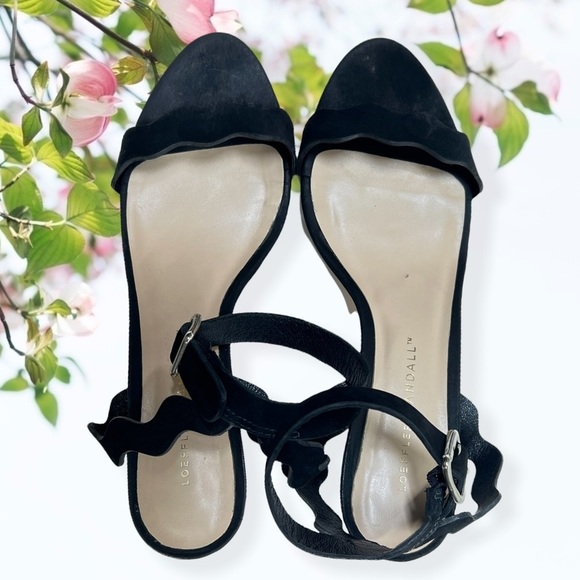 LOEFFLER Randal Reina Black Suede Heels - Picture 8 of 12